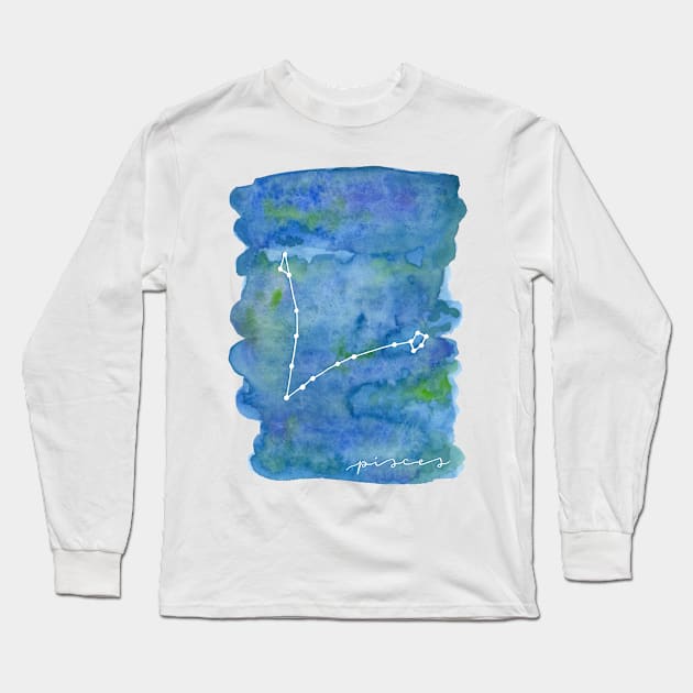 Pisces star constellation Long Sleeve T-Shirt by destinybetts